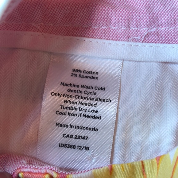 Talbots Tropical Floral Perfect Crop Pants Pink Orange Yellow Women’s Curvy 6 - Picture 11 of 12